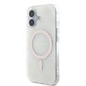 Etui Guess IML 4G Background MagSafe na iPhone 16 Plus - białe Guess