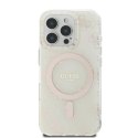 Etui Guess IML 4G Background MagSafe na iPhone 16 Pro - białe Guess