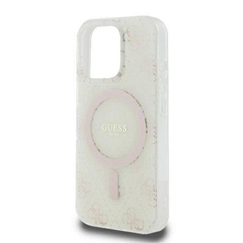 Etui Guess IML 4G Background MagSafe na iPhone 16 Pro - białe Guess