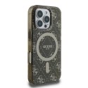 Etui Guess IML 4G Background MagSafe na iPhone 16 Pro - brązowe Guess