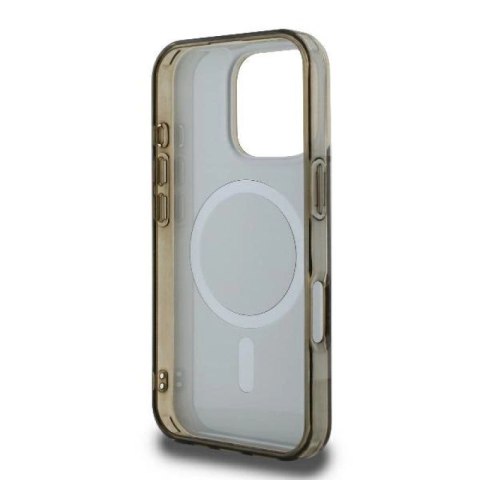 Etui Guess IML 4G Background MagSafe na iPhone 16 Pro - brązowe Guess