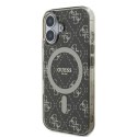 Etui Guess IML 4G Background MagSafe na iPhone 16 - brązowe Guess