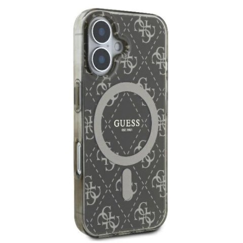 Etui Guess IML 4G Background MagSafe na iPhone 16 - brązowe Guess