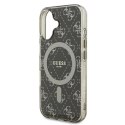 Etui Guess IML 4G Background MagSafe na iPhone 16 - brązowe Guess