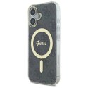 Etui Guess IML 4G MagSafe na iPhone 16 - czarne Guess