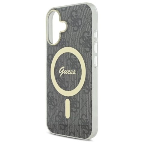 Etui Guess IML 4G MagSafe na iPhone 16 - czarne Guess