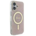 Etui Guess IML 4G MagSafe na iPhone 16 - różowe Guess