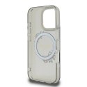 Etui Guess IML Flowers Wreath MagSafe na iPhone 16 Pro - czarne Guess