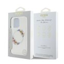 Etui Guess IML Flowers Wreath MagSafe na iPhone 16 Pro - przezroczyste Guess
