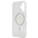 Etui Guess IML Glitter Circle MagSafe na iPhone 16 - przezroczyste Guess