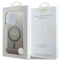 Etui Guess IML Glitter Gradient MagSafe na iPhone 16 Pro - brązowe Guess