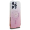 Etui Guess IML Glitter Gradient MagSafe na iPhone 16 Pro - różowe Guess