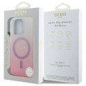 Etui Guess IML Glitter Gradient MagSafe na iPhone 16 Pro - różowe Guess