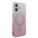 Etui Guess IML Glitter Gradient MagSafe na iPhone 16 - różowe Guess
