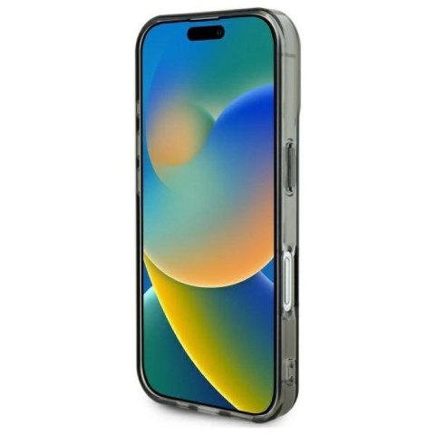 Etui Guess IML Heart na iPhone 16 Plus - czarne Guess
