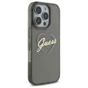 Etui Guess IML Heart na iPhone 16 Pro Max - czarne Guess