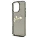 Etui Guess IML Heart na iPhone 16 Pro Max - czarne Guess
