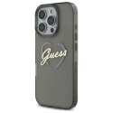 Etui Guess IML Heart na iPhone 16 Pro - czarne Guess