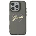Etui Guess IML Heart na iPhone 16 Pro - czarne Guess