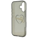 Etui Guess IML Heart na iPhone 16 - czarne Guess