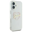 Etui Guess IML Heart na iPhone 16 plus - przezroczyste Guess