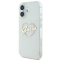 Etui Guess IML Heart na iPhone 16 - przezroczyste Guess