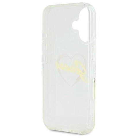 Etui Guess IML Heart na iPhone 16 - przezroczyste Guess