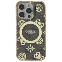 Etui Guess IML Peony On 4G Background MagSafe na iPhone 16 Pro - brązowe Guess