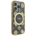 Etui Guess IML Peony On 4G Background MagSafe na iPhone 16 Pro - brązowe Guess