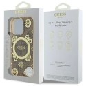 Etui Guess IML Peony On 4G Background MagSafe na iPhone 16 Pro - brązowe Guess