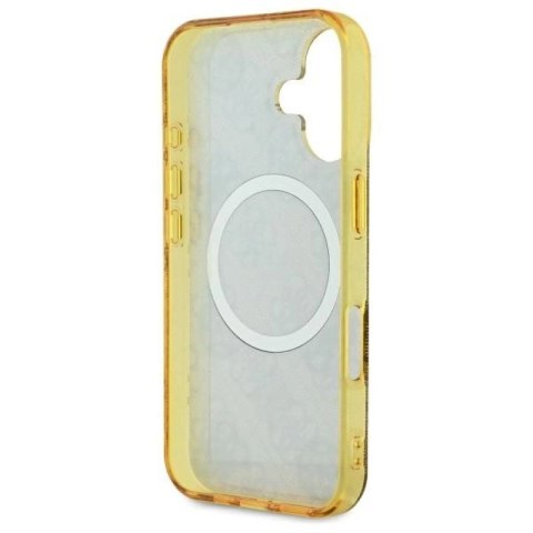 Etui Guess IML Peony On 4G Background MagSafe na iPhone 16 - brązowe Guess