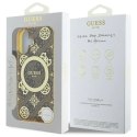 Etui Guess IML Peony On 4G Background MagSafe na iPhone 16 - brązowe Guess