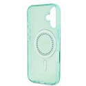 Etui Guess IML Rhinestones MagSafe na iPhone 16 Plus - zielone Guess