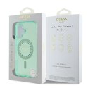 Etui Guess IML Rhinestones MagSafe na iPhone 16 Plus - zielone Guess