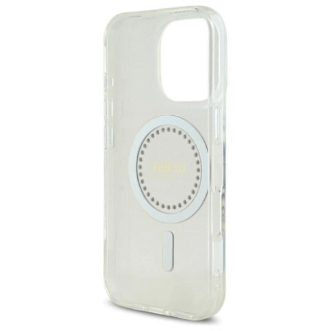 Etui Guess IML Rhinestones MagSafe na iPhone 16 Pro Max - białe Guess