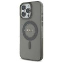 Etui Guess IML Rhinestones MagSafe na iPhone 16 Pro Max - czarne Guess