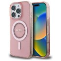 Etui Guess IML Rhinestones MagSafe na iPhone 16 Pro Max - różowe Guess