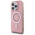 Etui Guess IML Rhinestones MagSafe na iPhone 16 Pro Max - różowe Guess