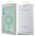 Etui Guess IML Rhinestones MagSafe na iPhone 16 Pro Max - zielone Guess