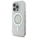 Etui Guess IML Rhinestones MagSafe na iPhone 16 Pro - białe Guess