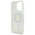Etui Guess IML Rhinestones MagSafe na iPhone 16 Pro - białe Guess