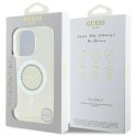 Etui Guess IML Rhinestones MagSafe na iPhone 16 Pro - białe Guess