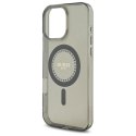 Etui Guess IML Rhinestones MagSafe na iPhone 16 Pro - czarne Guess