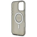 Etui Guess IML Rhinestones MagSafe na iPhone 16 Pro - czarne Guess