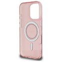 Etui Guess IML Rhinestones MagSafe na iPhone 16 Pro - różowe Guess