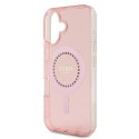 Etui Guess IML Rhinestones MagSafe na iPhone 16 - różowe Guess