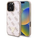 Etui Guess New 4G Triangle na iPhone 16 Pro - białe Guess