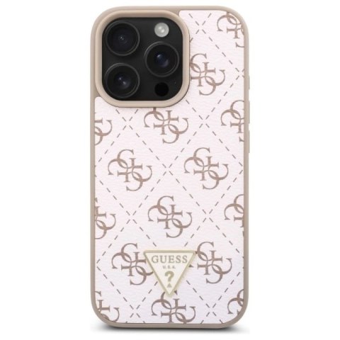 Etui Guess New 4G Triangle na iPhone 16 Pro - białe Guess