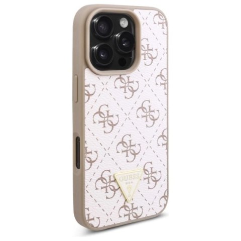 Etui Guess New 4G Triangle na iPhone 16 Pro - białe Guess
