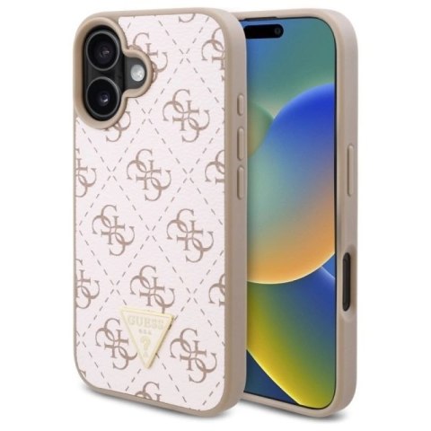 Etui Guess New 4G Triangle na iPhone 16 - białe Guess